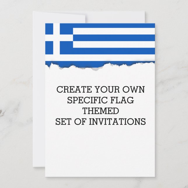 Invitación Bandera de Grecia (Anverso)
