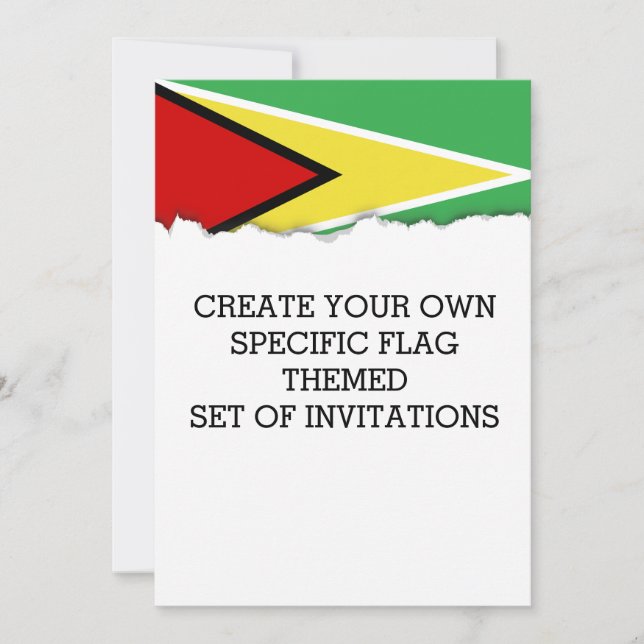 Invitación Bandera de Guyana (Anverso)