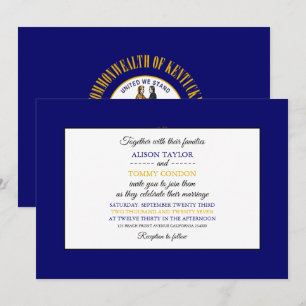 Invitación Bandera de Kentuckian, bandera del Boda de Kentuck