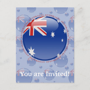 Invitación Bandera de la burbuja de Australia
