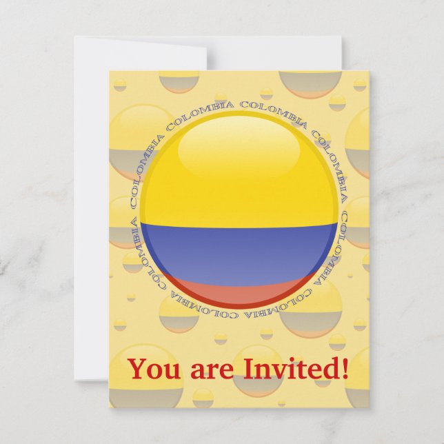 Invitación Bandera de la burbuja de Colombia (Anverso)