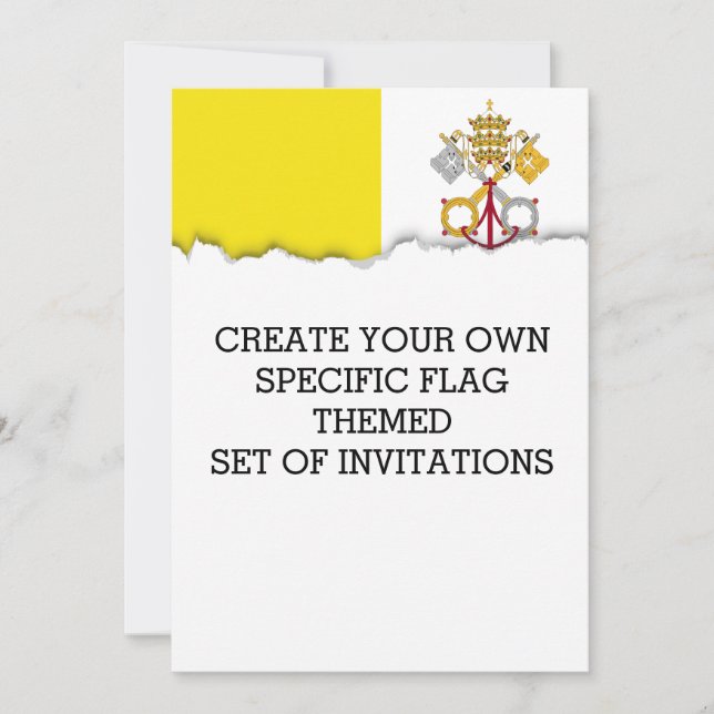 Invitación Bandera de la Ciudad del Vaticano (Anverso)