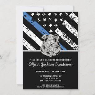 Invitación Bandera de la Ley de Jubilación de la Policía Depa