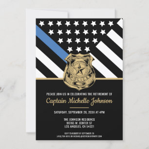 Invitación Bandera de la Ley de la Línea Azul de Jubilación d
