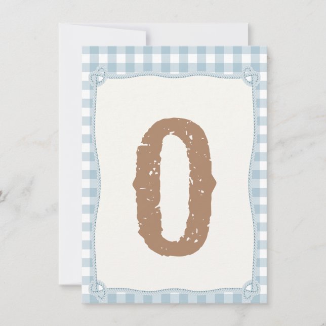 Invitación Bandera de la primera silla de rodeo azul (Anverso)