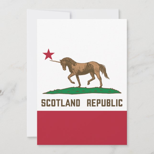 Invitación Bandera de la República de Escocia en California U (Anverso)