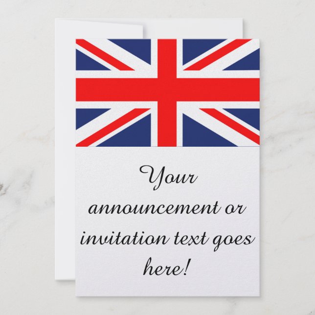 Invitación Bandera de la Unión Británica (Anverso)