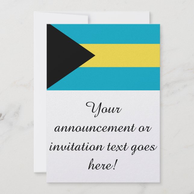 Invitación Bandera de las Bahamas (Anverso)