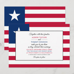 Invitación Bandera de Liberia, Boda de la Bandera de Liberia