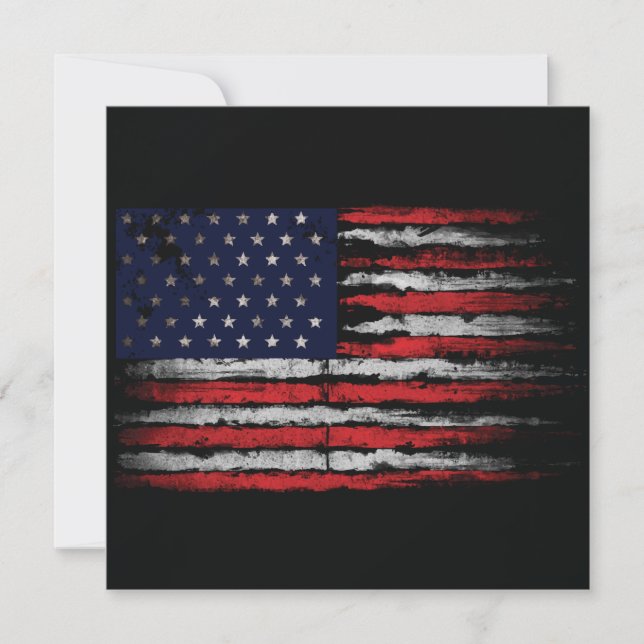 Invitación Bandera de los Estados Unidos (Anverso)