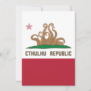 Invitación Bandera de Lovecraft de Cthulhu Republic Californi