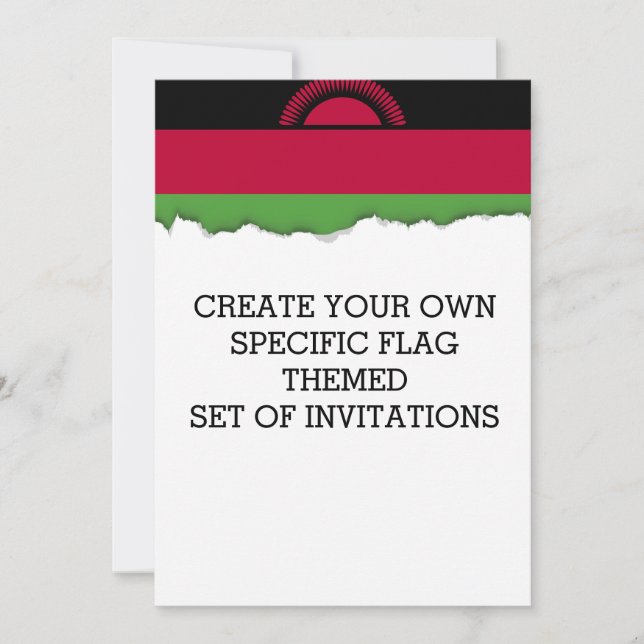 Invitación Bandera de Malawi (Anverso)