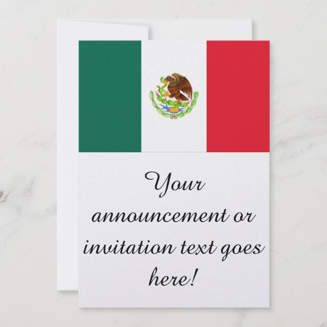Invitación Bandera de México (Anverso)