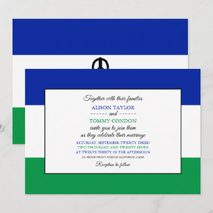 Invitación Bandera de Mosotho, Boda de Bandera de Lesoto