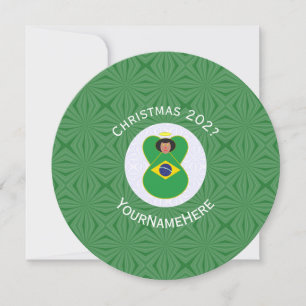 Invitación Bandera de Navidad de Ángel Brasileño Personalizad