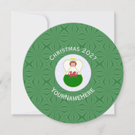 Invitación Bandera de Navidad del Ángel Galés Personalizada 