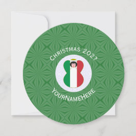 Invitación Bandera de Navidad del Ángel Italiano Personalizad