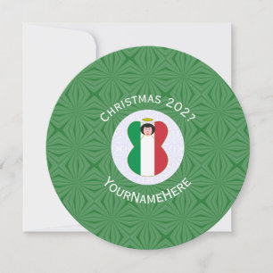 Invitación Bandera de Navidad del Ángel Italiano Personalizad
