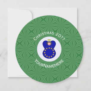 Invitación Bandera de Navidad personalizada de EU Angel