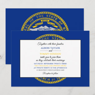 Invitación Bandera de Nebraska, bandera del Boda de Nebraska