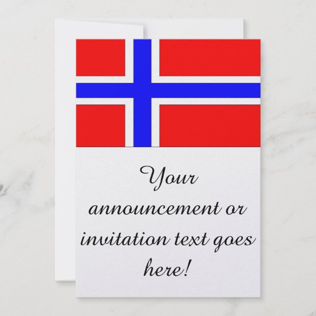 Invitación Bandera de Noruega (Anverso)