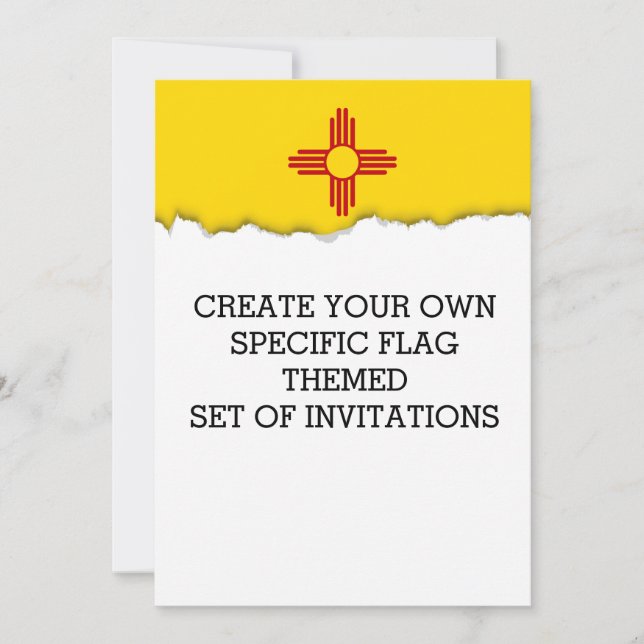 Invitación Bandera de Nuevo México (Anverso)