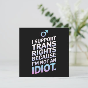 Invitación Bandera de orgullo trans aliado de apoyo 