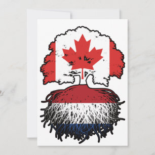 Invitación Bandera de raíces de árbol canadiense canadiense n