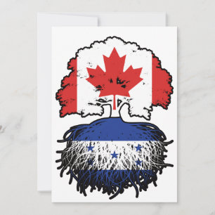 Invitación Bandera de raíces de árbol hondureño canadiense en