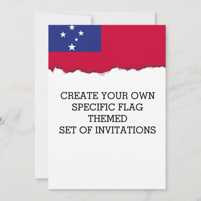 Invitación Bandera de Samoa (Anverso)
