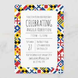 Invitación Bandera de Señal Náutica Cumpleaños 2