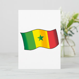 Invitación Bandera de Senegal Orgullo Senegalés Verde Amarill