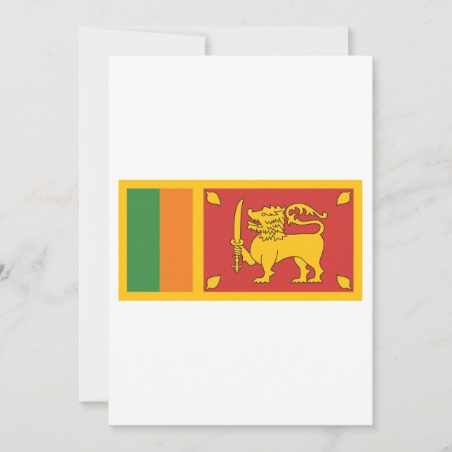 Invitación Bandera de Sri Lanka (Anverso)