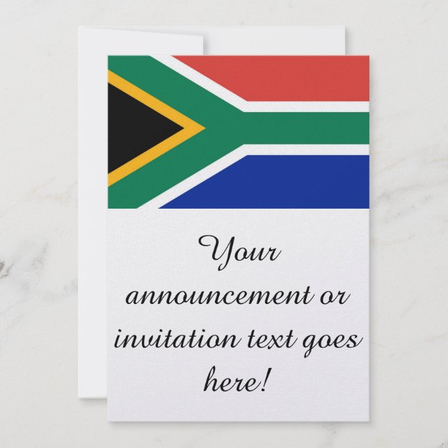 Invitación Bandera de Sudáfrica (Anverso)