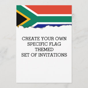 Invitación Bandera de Suráfrica