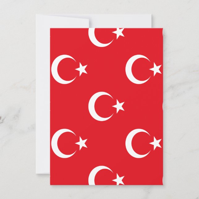 Invitación Bandera de Turquía (Anverso)