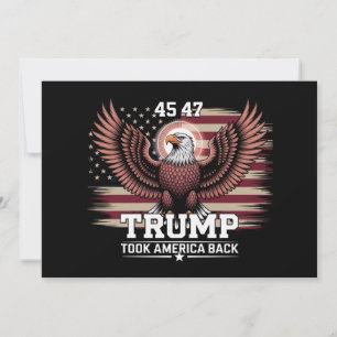 Invitación Bandera del águila de Trump presidente 45º 47º 202