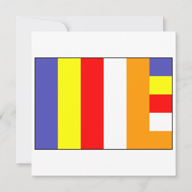 Invitación Bandera del Buddhism (Anverso)