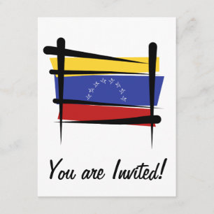 Invitación Bandera del cepillo de Venezuela