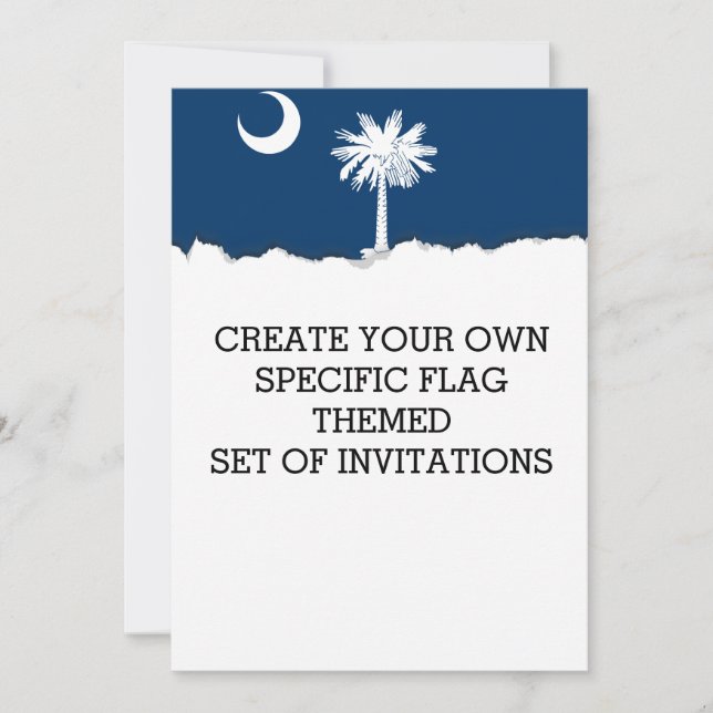 Invitación Bandera del estado de Carolina del Sur (Anverso)