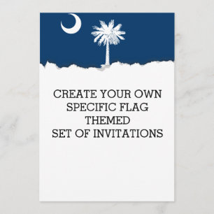 Invitación Bandera del estado de Carolina del Sur