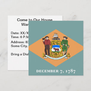 Invitación Bandera del Estado de Delaware