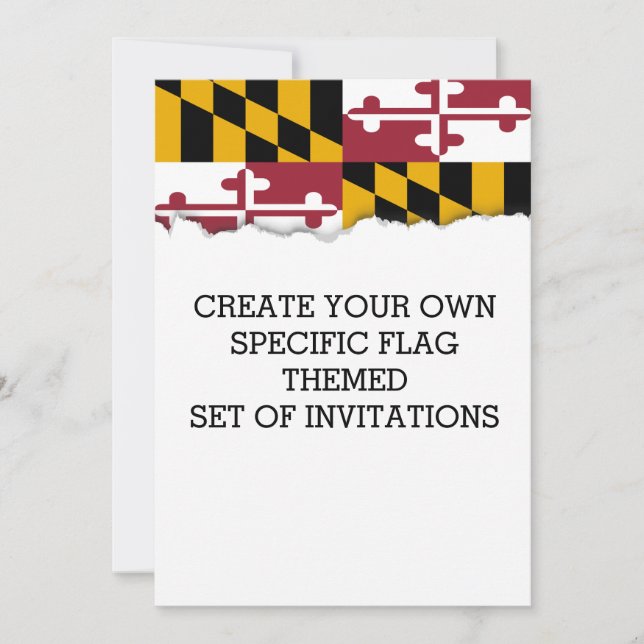 Invitación Bandera del Estado de Maryland (Anverso)