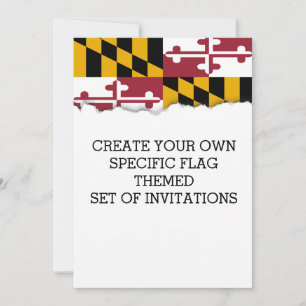 Invitación Bandera del Estado de Maryland