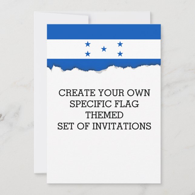 Invitación Bandera del Honduran (Anverso)