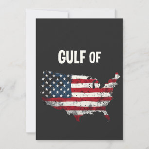 Invitación Bandera del mapa del Golfo de América divertida de