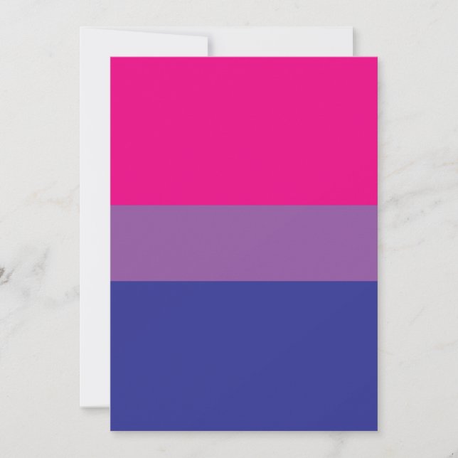 Invitación Bandera del Orgullo Bisexual (Anverso)