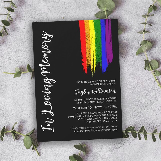 Invitación Bandera del Orgullo de Pincel Celebración de la Vi (Subido por el creador)