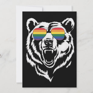 Invitación Bandera del Orgullo Gay LGBTQ Gafas de Arcoiris Ga