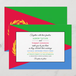 Invitación Bandera eritrea, bandera de Eritrea Boda